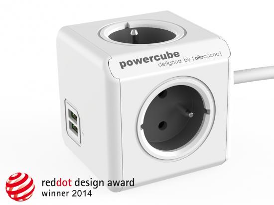 PowerCube EXTENDED USB 1.5m GREY